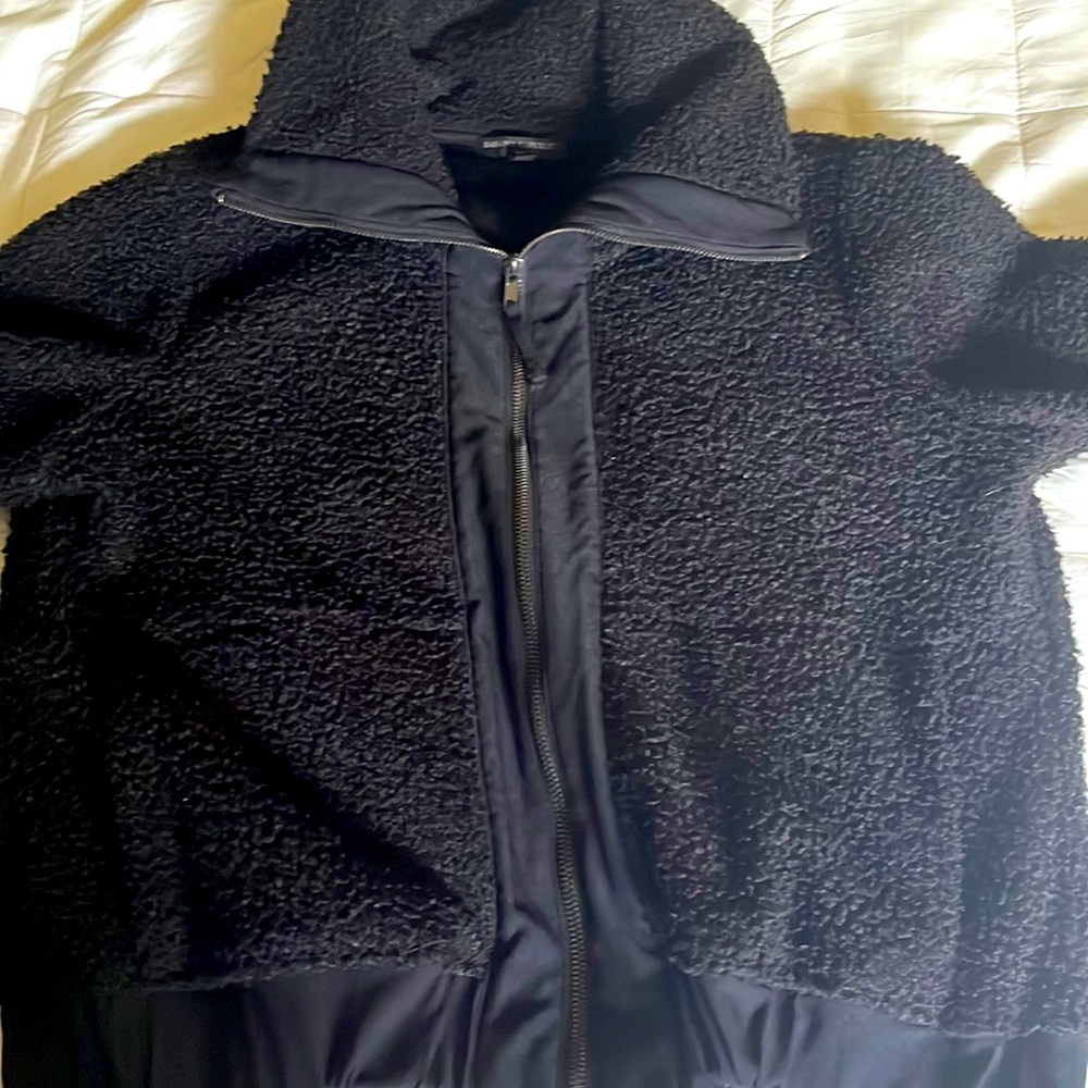 Sherpa fleece lined cropped jacket